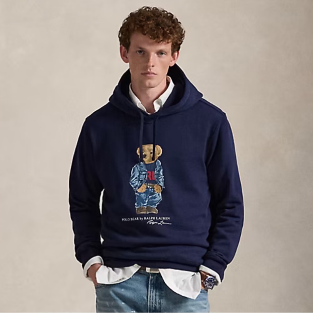Men's Polo Bear Fleece Hoodie